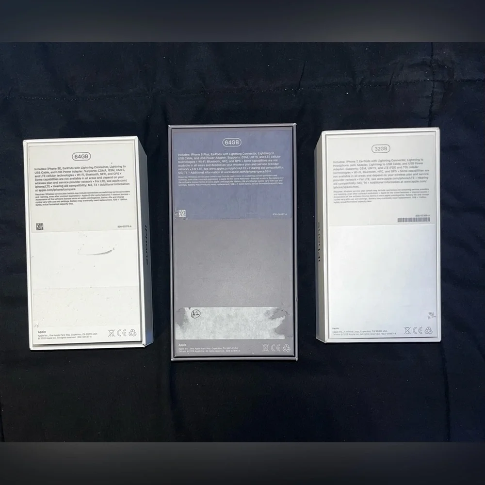 3 EMPTY iPhone Boxes For iPhone 7, iPhone 8 Plus & iPhone SE 2